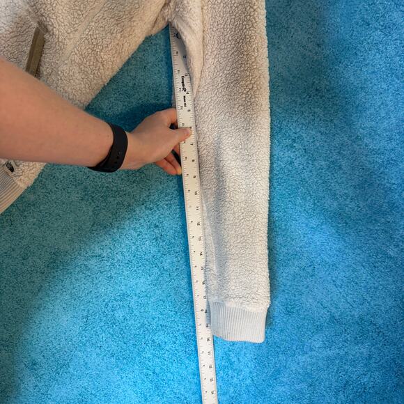 The North Face Women’s Full Zip Fleece Jacket Coat Size L Off White Polyester - Picture 8 of 15